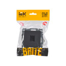 Розетка компьютерная IEK RJ45 5E Brite графит