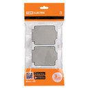 Розетка двухместная накладная с заземлением с крышкой Вуокса серая IP54 TDM_4