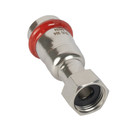 Пресс муфта из нержавеющей стали с накидной гайкой 22х1/2" Rommer_4