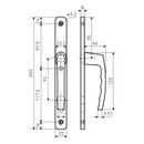 Ручка для узкопрофильных дверей Булат 92 мм белый