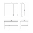 Тумба подвесная Comforty Турин 90М с раковиной 90E дуб белый E дуб белый_4