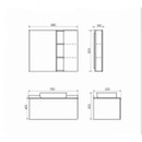 Тумба подвесная Comforty Милан 90 с раковиной T Y9378 белая с графитовой столешницей_4