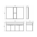 Тумба подвесная Comforty Дуэт 125 с раковиной Гармония 125 дуб темно коричневый_4