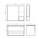 Тумба подвесная Comforty Бордо 90 с раковиной Quadro 9090M дуб темно коричневый_4