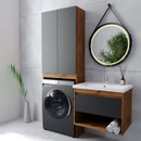 Шкаф под стиральную машину Viant Бостон графит_4