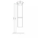 Шкаф пенал подвесной Акватон Лондри 34 белый глянец_4