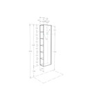 Шкаф пенал подвесной Акватон Сканди 40 дуб верона/белый глянец_4