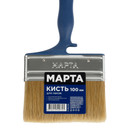 Кисть 100мм для лаков искусственная щетина, пластиковая ручка Марта_4