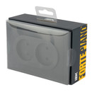 Розетка двухместная без заземления со шторками Forte&Piano черная IP20 IEK_4