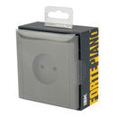 Розетка одноместная без заземления Forte&Piano серая IP20 IEK_4