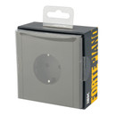 Розетка одноместная с заземлением Forte&Piano серая IP20 IEK_4