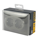 Розетка двухместная с заземлением со шторками Forte&Piano серая IP20 IEK_4