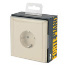 Розетка одноместная с заземлением Forte&Piano ваниль IP20 IEK_4