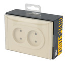 Розетка двухместная без заземления Forte&Piano ваниль IP20 IEK_4