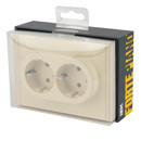 Розетка двухместная с заземлением Forte&Piano ваниль IP20 IEK_4