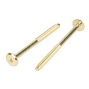 Винт мебельный плоский М6x80 мм латунированный_4