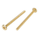 Винт мебельный плоский М6x90 мм латунированный_4