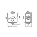 Коробка распределительная для открытой проводки сосна IP54 65x65x50 мм TDM