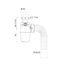 Сифон для раковины 1 1/4х40 мм Neo Air System Wirquin
