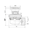Сифон для раковины 1 1/4" 67 мм Nano Wirquin