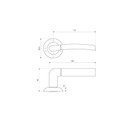 Ручка дверная никель матовый Аллюр