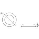 Накладка декоративная круглая под цилиндровый механизм хром матовый Аллюр
