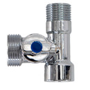 Кран шаровый для сантехприборов ВР-НР-НР 1/2"х3/4"х1/2" с отражателем СТМ_4