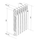 Радиатор биметаллический 500мм 6 секций Royal Thermo Revolution