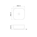 Раковина накладная 390х390мм квадратная Bridge IDDIS BRIWS04i27_4