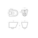 Унитаз подвесной Sanita Luxe Breeze безободковый с сиденьем дюропласт микролифт_4