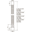 Труба гибкая 1.1/2" -40/50 L370 мм Орио