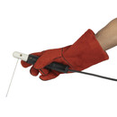 Перчатки Краги спилковые с подкладкой пятипалые утепленные тип трек Зима_5