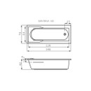 Ванна акриловая Cersanit Santana 140x70см ультра_5