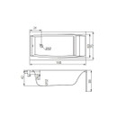 Ванна акриловая Cersanit Vrgo 150x75см_5