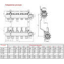 Коллекторная группа Valtec 1" евроконус 3/4" на 9 выходов с расходомерами