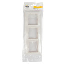 Рамка трехместная горизонтальная Кварта белая IP20 IEK_5