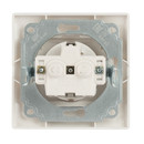 Розетка одноместная с заземлением с крышкой Кварта белая IP20 IEK_5