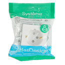 Механизм розетки с заземлением со шторками AtlasDesign белый IP20 Systeme Electric
