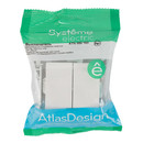 Механизм выключателя двухклавишный с подсветкой AtlasDesign белый IP20 Systeme Electric
