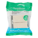 Механизм выключателя двухклавишный AtlasDesign бежевый IP20 Systeme Electric
