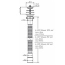 Труба гибкая с выпуском 1 1/2" х 40/50 L650 мм Орио