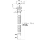 Труба гибкая с выпуском 1.1/2" -40/50 L1250 мм Орио