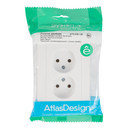 Розетка двухместная без заземления AtlasDesign белая IP20 Systeme Electric