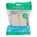 Механизм выключателя двухклавишный с подсветкой AtlasDesign бежевый IP20 Systeme Electric