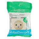 Механизм розетки без заземления AtlasDesign бежевый IP20 Systeme Electric