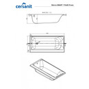 Ванна акриловая асимметричная правая Cersanit Smart 170x80см_5
