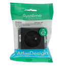Механизм розетки без заземления AtlasDesign карбон IP20 Systeme Electric