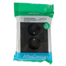 Розетка двухместная без заземления AtlasDesign карбон IP20 Systeme Electric