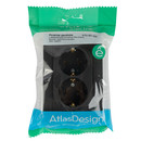 Розетка двухместная с заземлением AtlasDesign карбон IP20 Systeme Electric