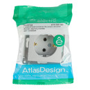 Механизм розетки с заземлением AtlasDesign алюминий IP20 Systeme Electric